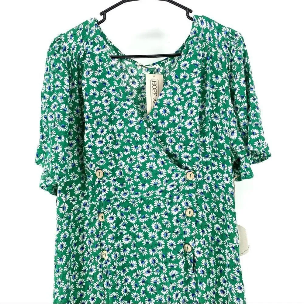 Hummingbird Women's All the Vibes Floral Dress - L